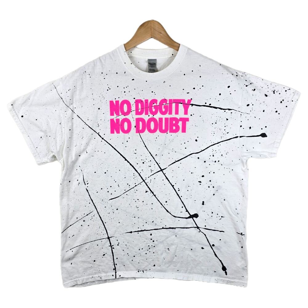 No‎ Diggity No Doubt Backstreet Shirt Size XL Paint Speckle AOP Rap Tee